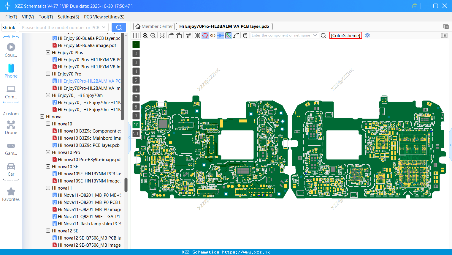 Huawei Hi Enjoy70Pro-HL2BALM VA PCB Layer